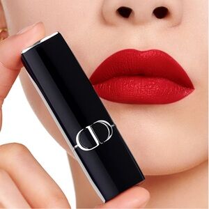 Dior Lipstick Satin 999 Red Long Wear Made In France Floral Lip Care Couture